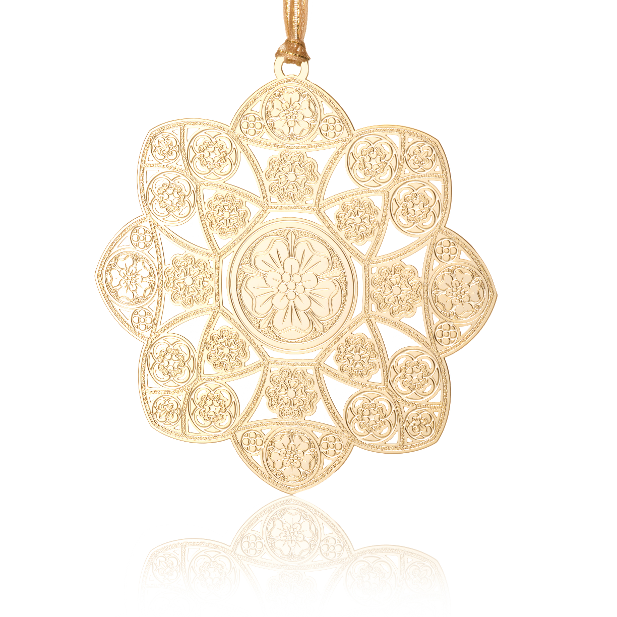 Tudor Rose Snowflake Christmas Ornament
