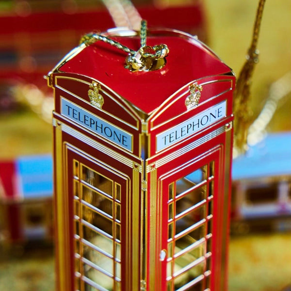 Red Telephone Box Christmas Tree Ornament