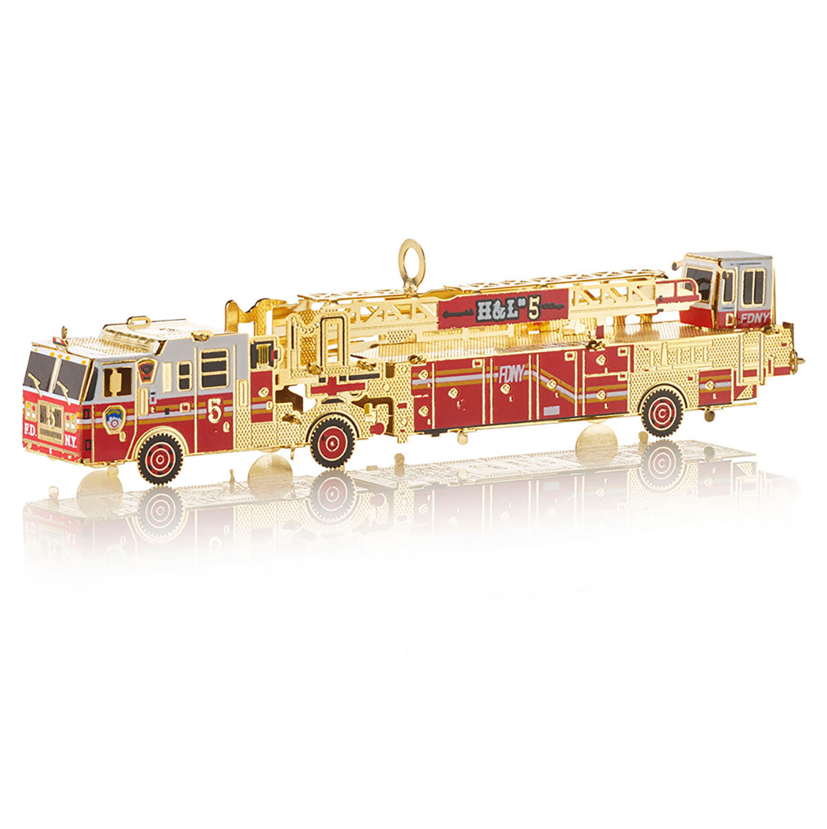 FDNY Firetruck Christmas Ornament